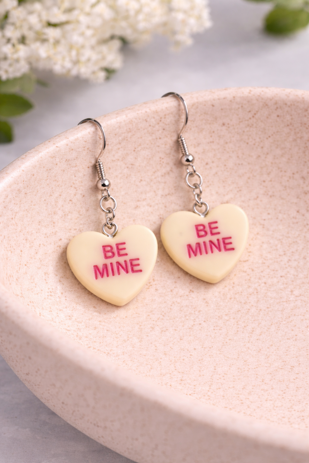 Be Mine Heart Earrings - Yellow