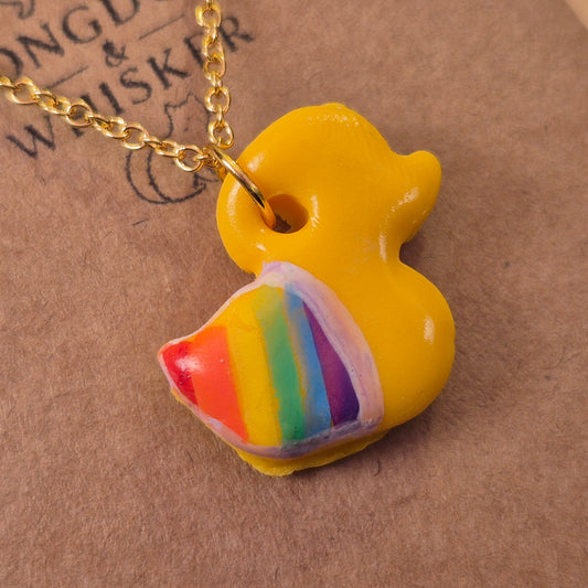 Pride Ducky Necklace Gold Chain