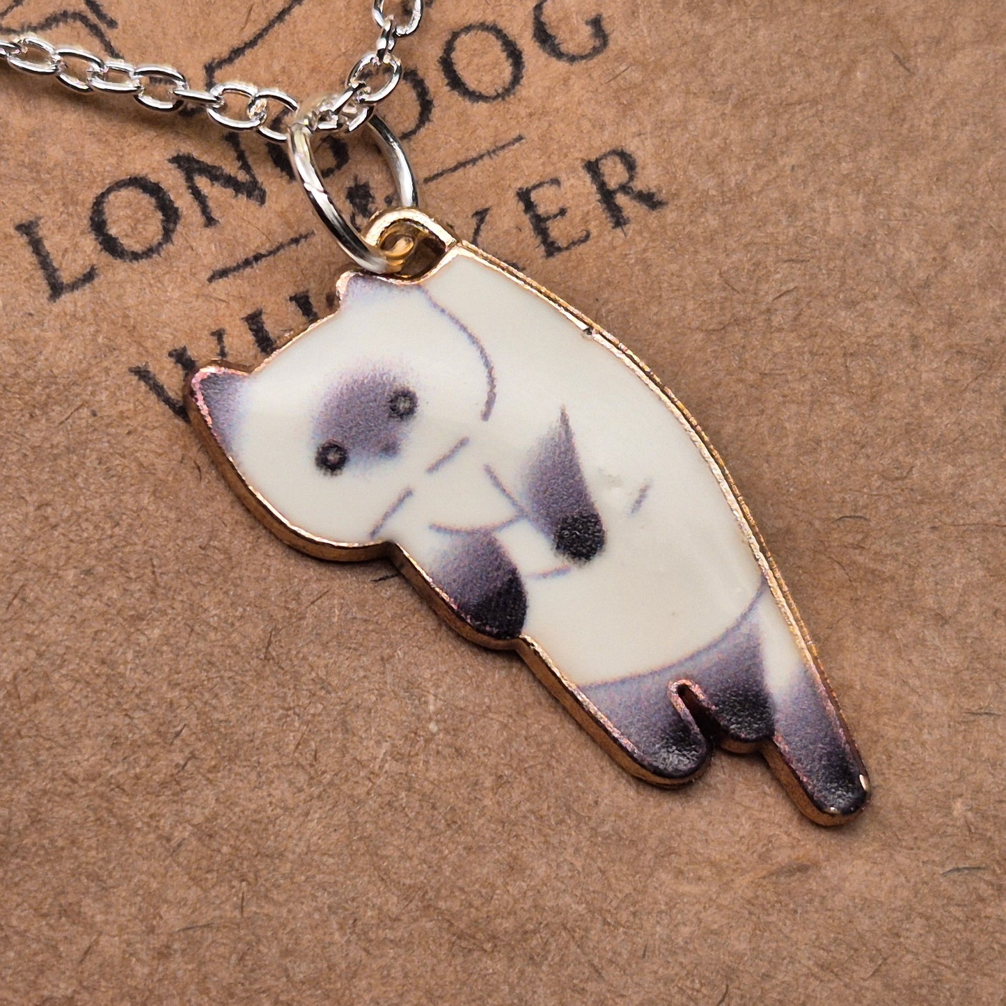 Scruffles Cat Necklace - White