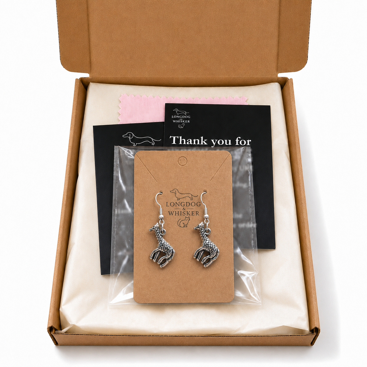 Metal Giraffe Earrings