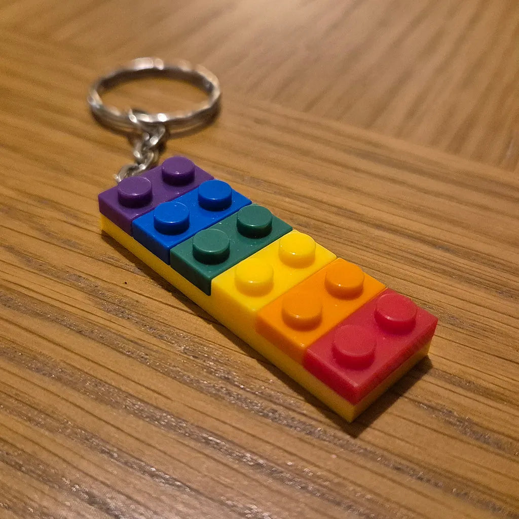 Pride Brick Keyring - Purple to Red