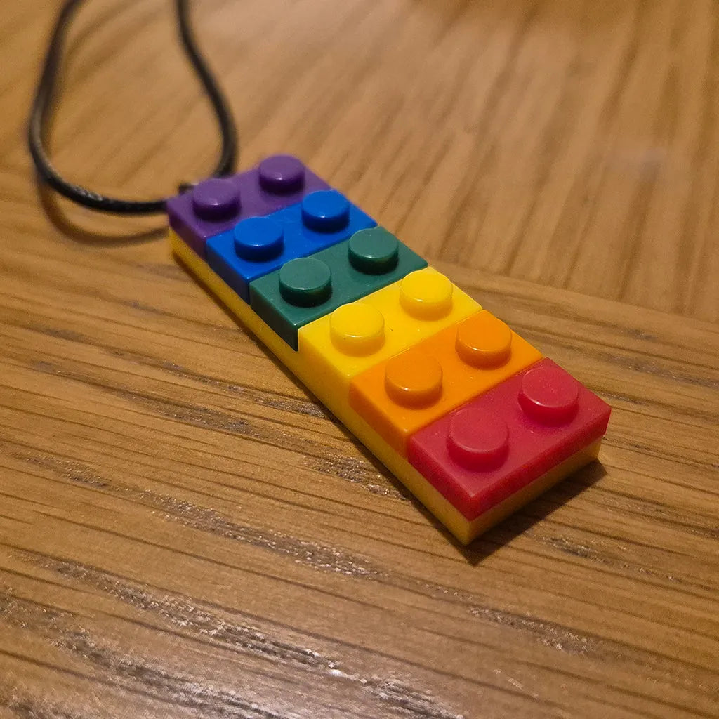 Pride Brick Necklace - Purple to Red