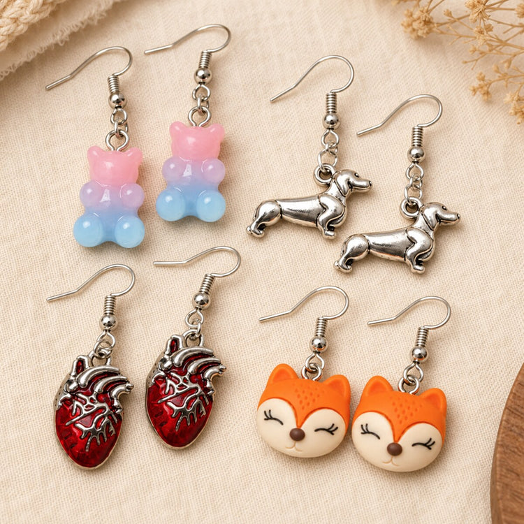 Longdog & Whisker charm earrings collection