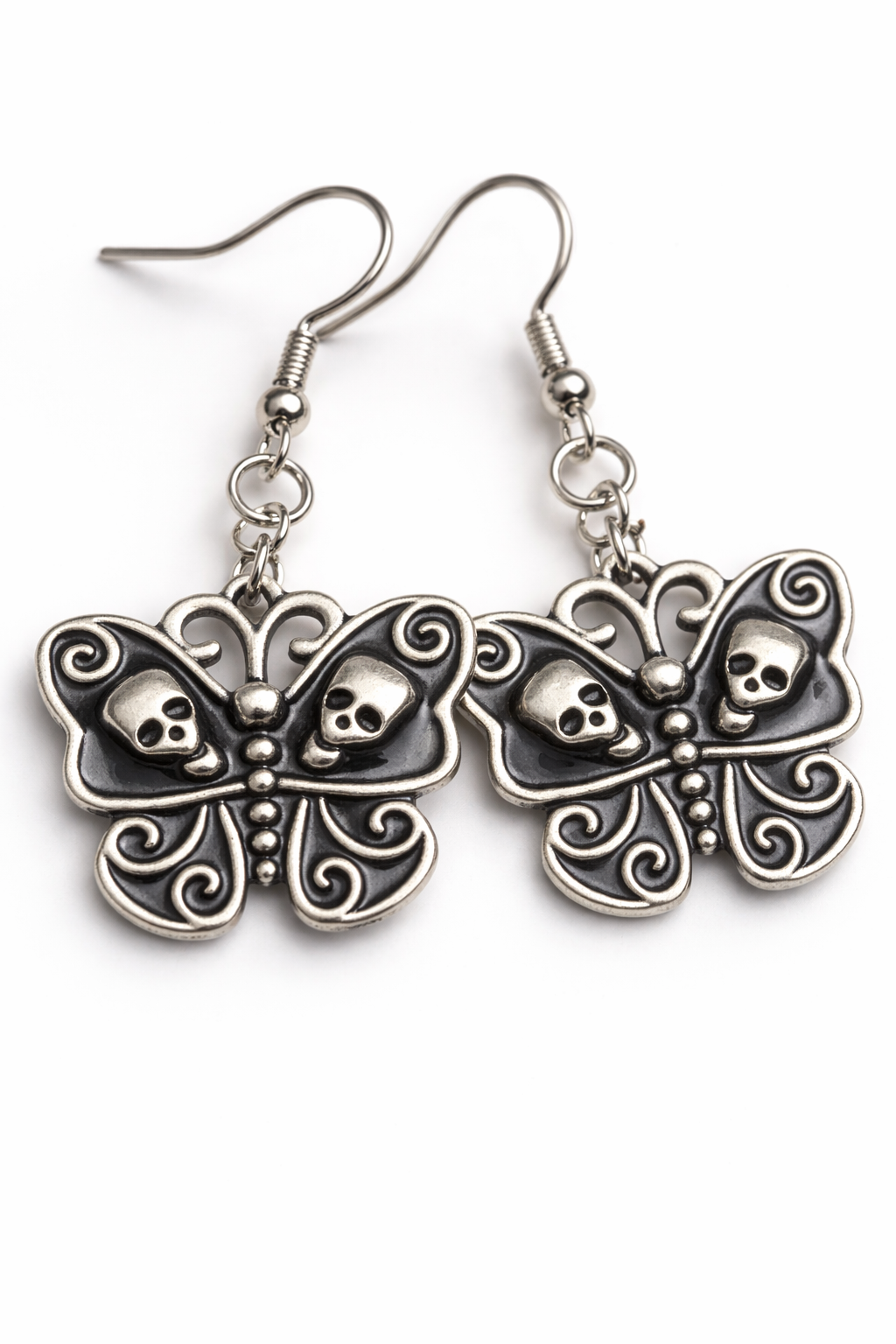 Skull Butterfly Earrings