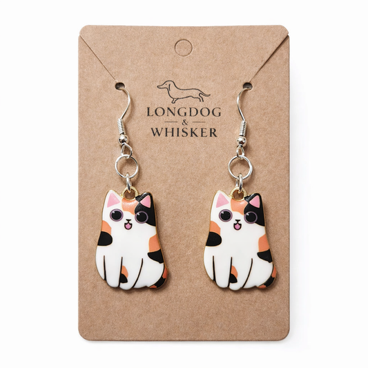Chonky Cat Earrings - Calico