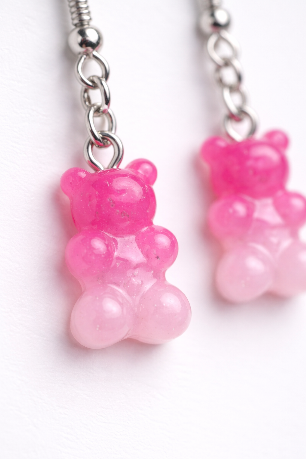 Gummy Bear Earrings - Dark Pink/Light Pink