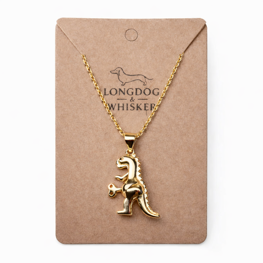 Clockwork Dinosaur Necklace