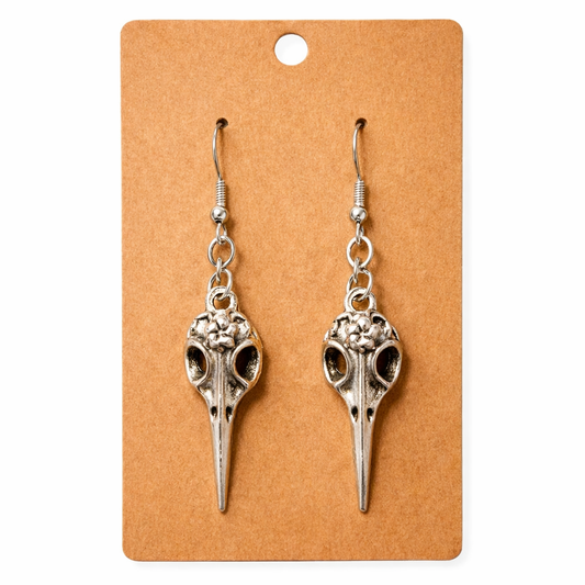 Bird Skull Earrings - Design 2