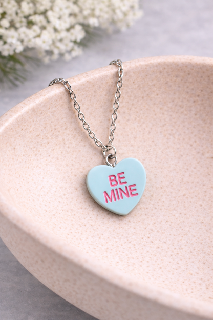 Be Mine Necklace - Light Blue