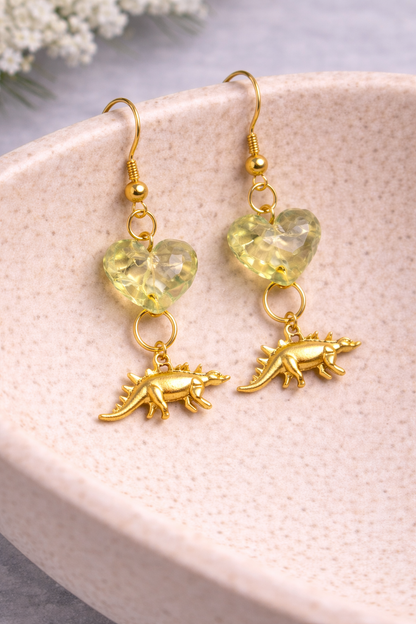 Spiky Steggy Earrings - Gold Hook