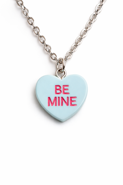 Be Mine Necklace - Light Blue