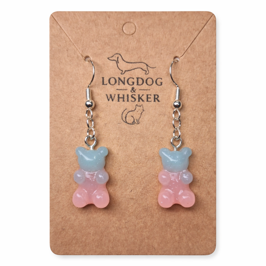 Gummy Bear Earrings - Cotton Candy