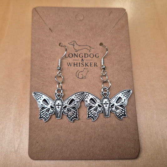 Coffin Butterfly Earrings