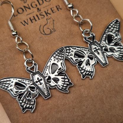 Coffin Butterfly Earrings