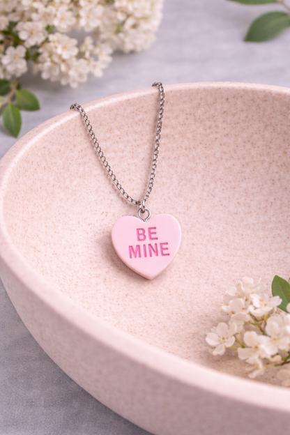 Be Mine Necklace - Light Pink
