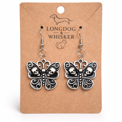 Skull Butterfly Earrings