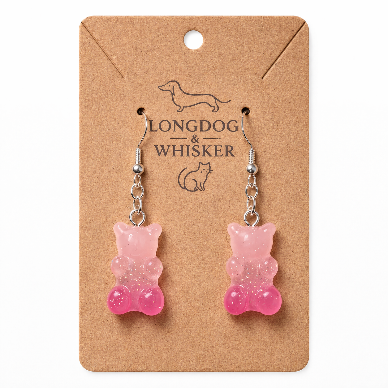 Gummy Bear Earrings - Light Pink/Dark Pink