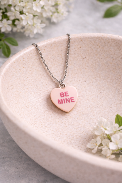 Be Mine Necklace - Peach