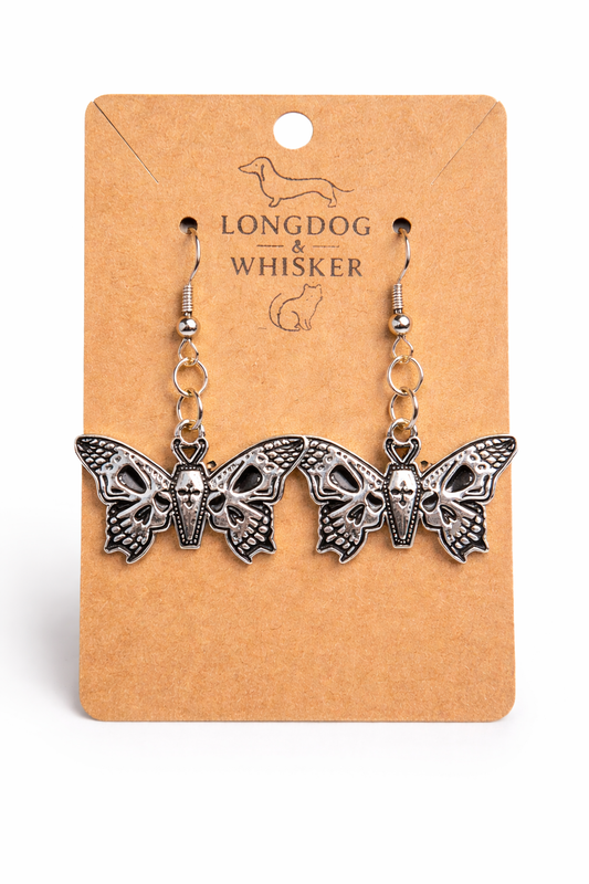 Coffin Butterfly Earrings