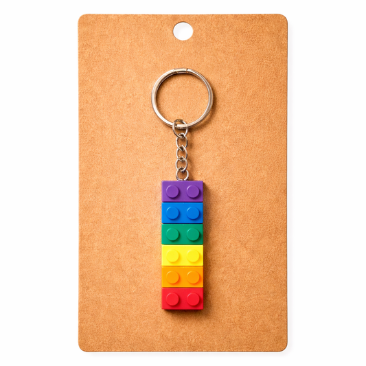 Pride Brick Keyring - Purple to Red