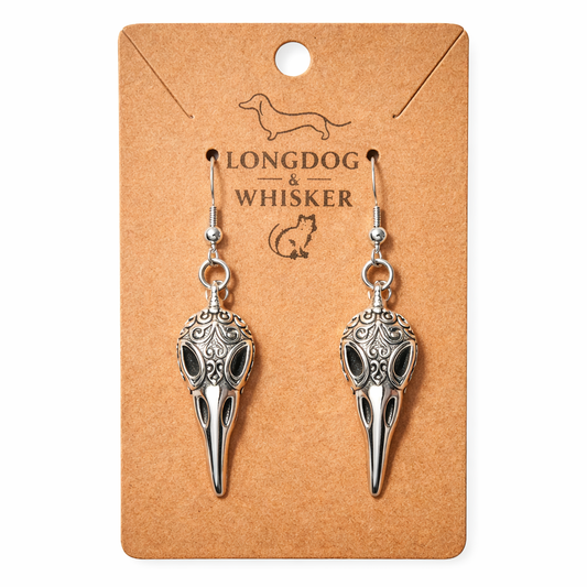Bird Skull Earrings - Design 5
