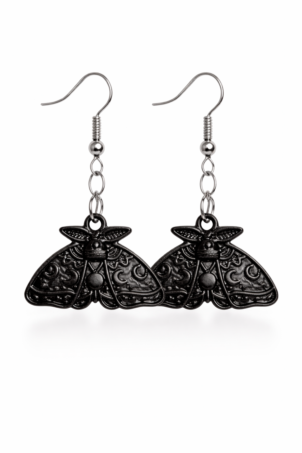 Black Moth Earrings