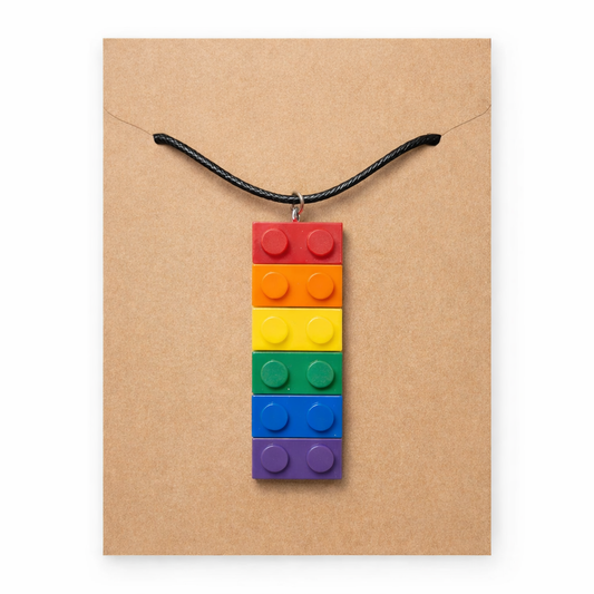 Pride Brick Necklace - Red to Purple