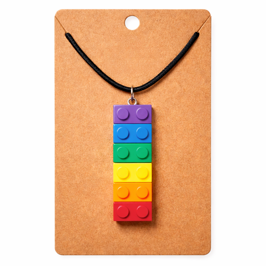 Pride Brick Necklace - Purple to Red