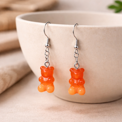 Gummy Bear Earrings - Orange