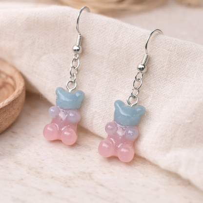 Gummy Bear Earrings - Cotton Candy