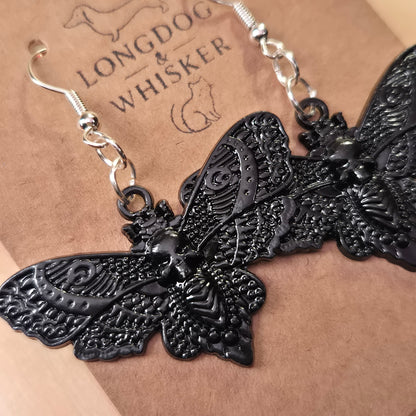 Black Butterfly Earrings