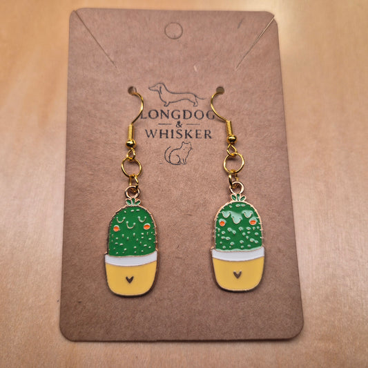 Cacti Heart Earrings