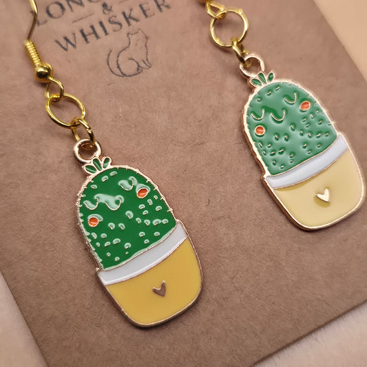 Cacti Heart Earrings