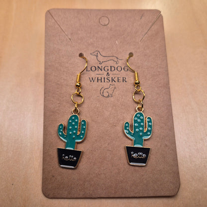 Cacti Hello Earrings
