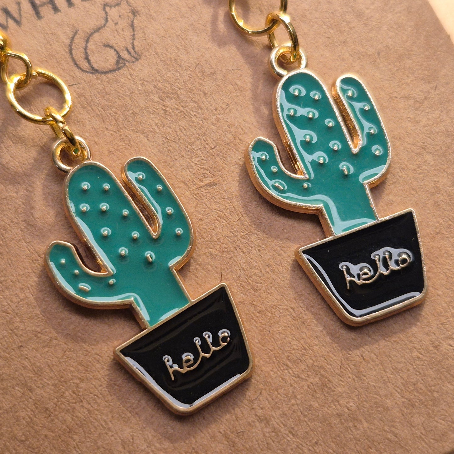 Cacti Hello Earrings