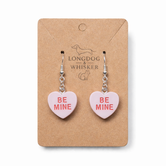 Be Mine Heart Earrings - Light Purple