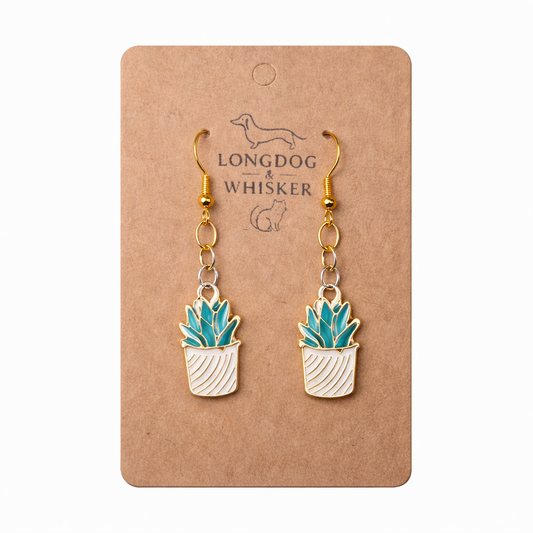 Stripy Succulent Earrings