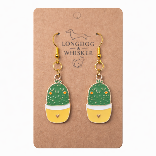 Cacti Heart Earrings