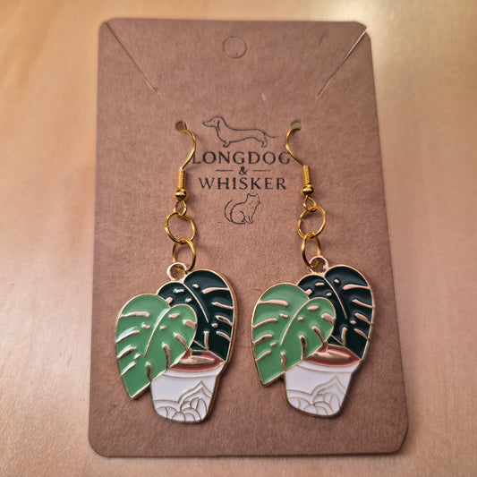 Monstera Earrings
