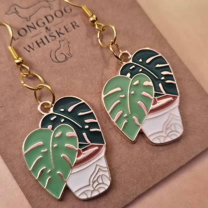 Monstera Earrings