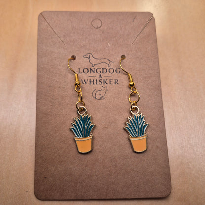 Orange Succulent Earrings