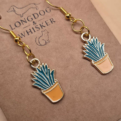 Orange Succulent Earrings