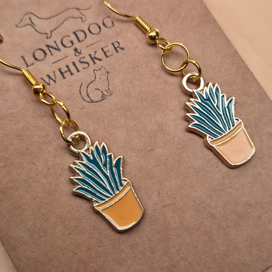 Orange Succulent Earrings