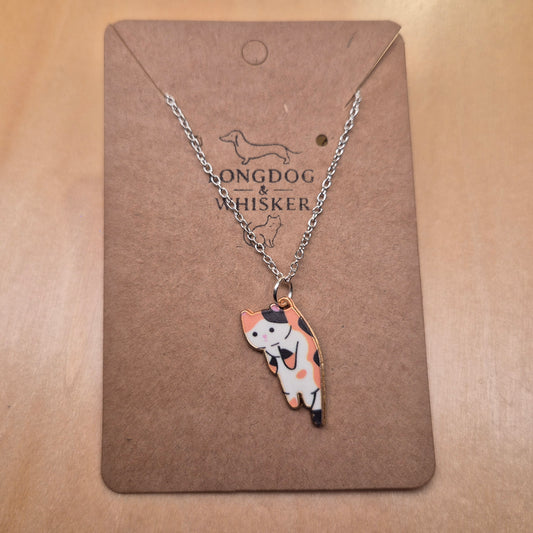 Scruffles Cat Necklace - Calico