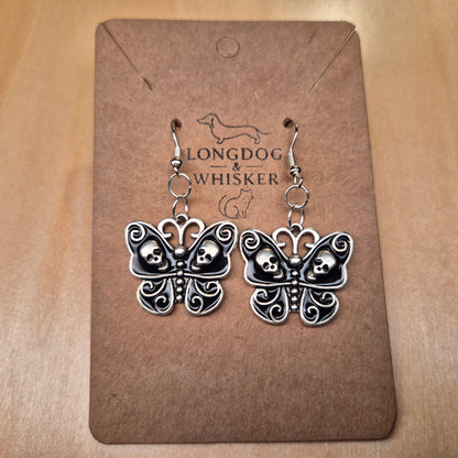 Skull Butterfly Earrings