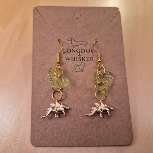 Spiky Steggy Earrings - Gold Hook