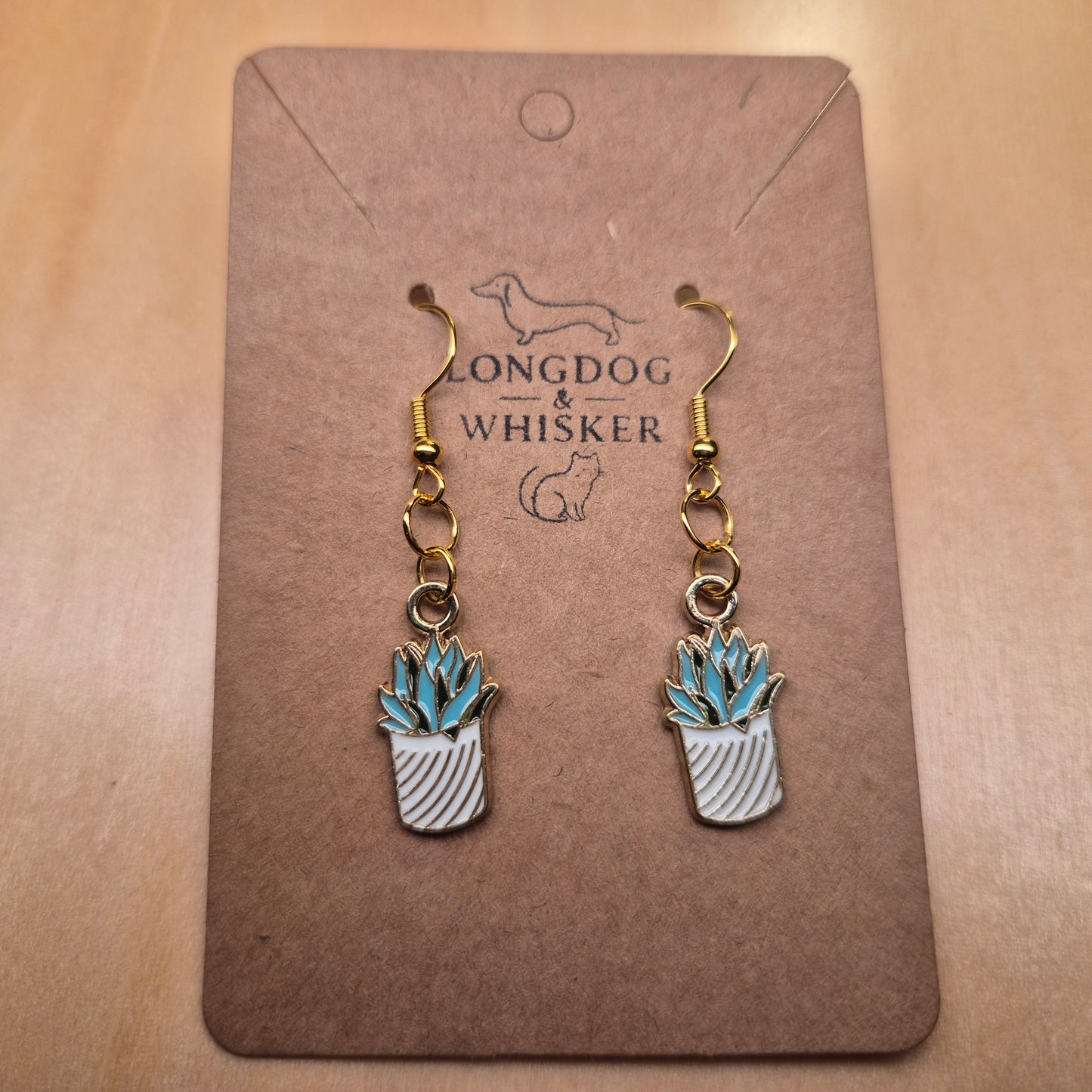 Stripy Succulent Earrings