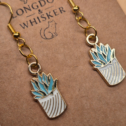 Stripy Succulent Earrings