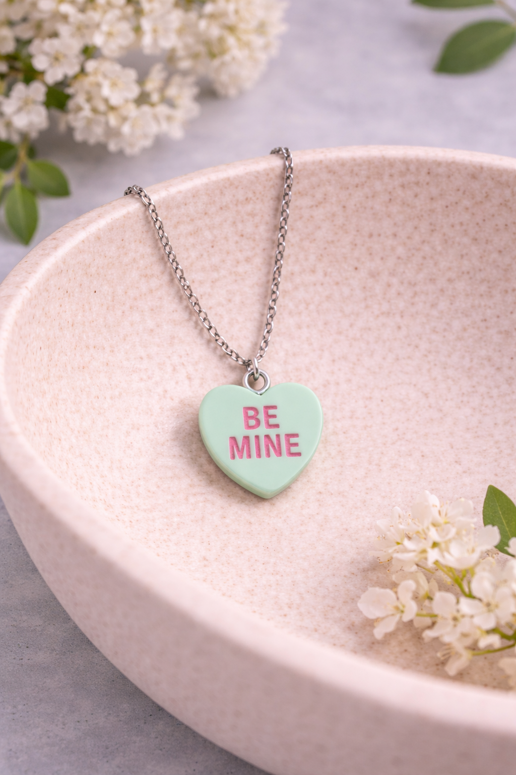 Be Mine Necklace - Light Green