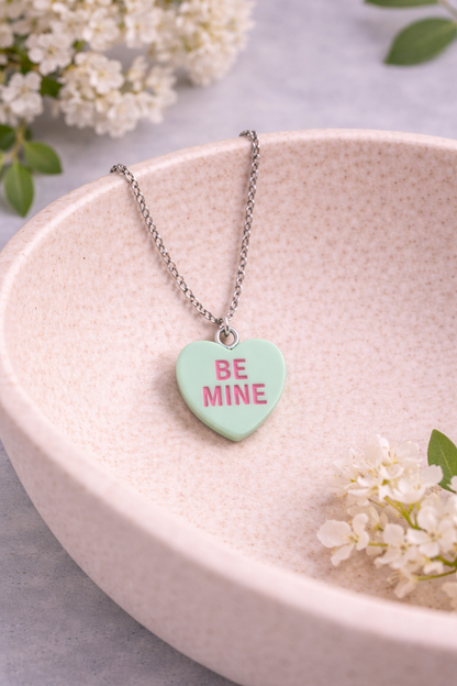 Be Mine Necklace - Light Green